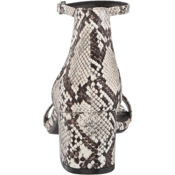 Women's Two Strap Heeled Sandal - Memory Foam Insole, Adjustable Ankle Strap - Picture 4 of 7